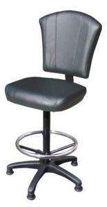 Montana Gaming Stool
Seats:width 480mm
 Depth 440mm      
Backs: width 500mm Height 450mm
Chrome base and footring
Warranty Five Years
Componentry covered by Manufacturers' Warranty
Available in a wide range of vinyl and fabric covers