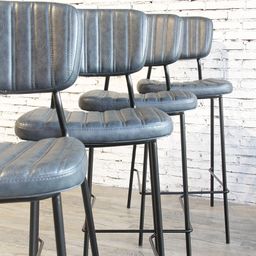 Boston range - INDENT
Fluted seat and back upholstered in leatherette
Barstools 750h
