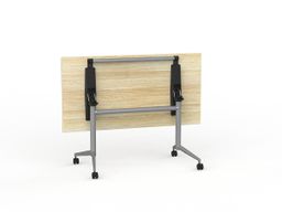 Team Flip Simple mechanism, nesting, movable, they help people come together and move around - Team Flip tables give you the kind of flexibility business, conference or education workspaces demand. Atlantic Oak top with silver leg frames 1600x800 | 1800x900 | 1400x700