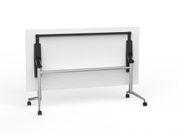 Team Flip Simple mechanism, nesting, movable, they help people come together and move around - Team Flip tables give you the kind of flexibility business, conference or education workspaces demand. White op with silver leg frames 1600x800 | 1800x900 | 1400x700